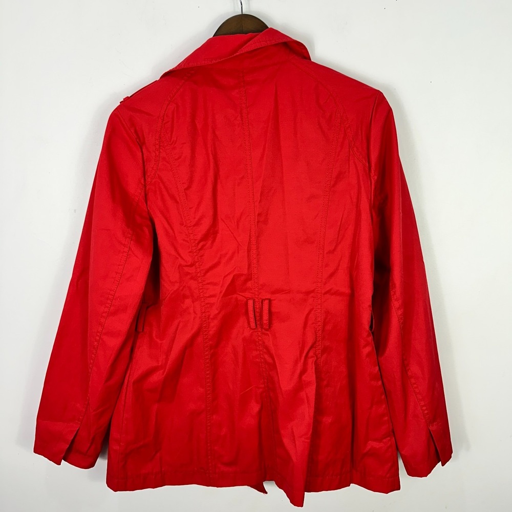 Marc New York Andrew Marc Red Jacket L Moto Trench Minimalist Chic Designer NWT - Picture 9 of 9